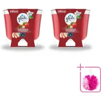 Glade 2 x - Geurkaars Appel Kaneel - 100% Raapzaadwas - 204 g - Bulkverpakking - Geurkaars - Douchemop - Warme geur