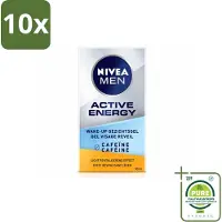Nivea 10 x MEN - Active Energy - Wake-up Gezichtsgel met Cafeïne - 50 ml - Grootverpakking - Vaatwasstrips - Cafeïne - Energie - Gezichtsgel - Huidverzorging - Droge Huid