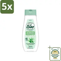 Le Chat 5 x - Douchegel - PH Neutraal - Met Extract Van Aloë Vera - Verfrissend - 300 ml - Wasstrips - Douchegel Aloë Vera - Frisheid Huid - PH Neutraal - Huidverzorging - Dagelijks Gebruik