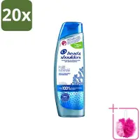 Head & shoulders 20 x - Anti-Roos Shampoo - Pure Intense - Hoofdhuid Detox - 250 ml - Bulkverpakking - Hoofdhuid detox - Douchemop - Roosbestrijding