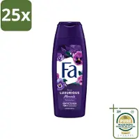 Fa 25 x - Luxurious Moments - Douchecrème - Roze Viooltjes - 250 ml - Wasstrips - Douchecrème - Roze Viooltjes - Luxe Douchecrème - Huidverzorging - Geur Van Roze Viooltjes