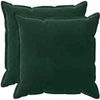 vidaXL Kussensloop 2 st HOUTEN Donkergroen 55 x 55 cm Fluweel