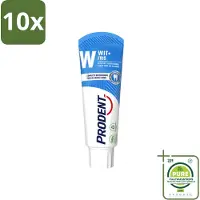 Prodent 10 x – Tandpasta – Wit + Fris – Complete Bescherming – 75 ml - Grootverpakking - Vaatwasstrips - Tandpasta - Glazuur Bescherming - Vlekverwijdering - Wittere Tanden - Mondverzorging