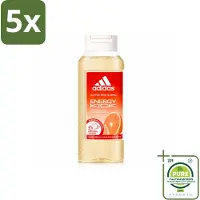 Adidas 5 x – Douchegel – Active Skin & Mind Energy Kick – 250 ml - Grootverpakking - Vaatwasstrips - Energie - Sport - Energieboost - Douchegel - Activiteit