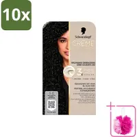 Schwarzkopf 10 x - Haarkleuring - Creme Supreme 1-0 - Natuurlijk Zwart - 245g - Bulkverpakking - Natuurlijk zwart haar - Douchemop - Permanente haarkleur