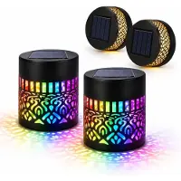 VHV - Solar wandlamp buiten - 2 stuks - Waterdichte verlichting - Muurlamp solar - Solar tuinverlichting - Decoratieve solar - in de tuin