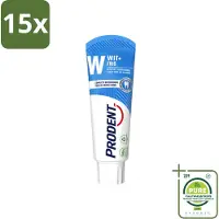 Prodent 15 x – Tandpasta – Wit + Fris – Complete Bescherming – 75 ml - Grootverpakking - Vaatwasstrips - Tandpasta - Glazuur Bescherming - Vlekverwijdering - Wittere Tanden - Mondverzorging