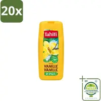 Tahiti 20 x – Douchegel – Vanille - 300 ml - Grootverpakking - Vaatwasstrips - Douchegel Vanille - Douchegel Voor Huidverzorging - Huidverzorgende Douchegel - Vanille Douchegel - Schuimende Douchegel