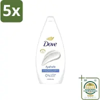Dove 5 x Hydrate - Douchegel - Sulfaatvrij - 250 ml - Wasstrips - Hydraterende Douchegel - Sulfaatvrije Douchegel - Zachte Huid - Huidverzorging - Huidhydratatie