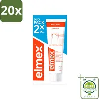 Elmex 20 x – Tandpasta – Anti-Cariës – 2x75 ml - Grootverpakking - Vaatwasstrips - Tandpasta Tegen Gaatjes - Aminfluoride Tandpasta - Cariësbescherming - Tanden Versterken - Tandpasta Anti-cariës