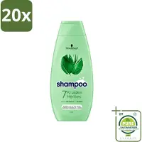 Schwarzkopf 20 x - Shampoo - 7 Kruiden - Normaal tot Vet haar - 400 ml - Grootverpakking - Vaatwasstrips - Haarversterkend Shampoo - Kruidenextracten - Fris Haar - Natuurlijk Volume - Vegan Shampoo
