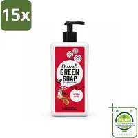 Marcel's Green Soap 15 x - Handzeep Argan & Oudh - Plantaardig & duurzaam - 500 ml - Grootverpakking - Vaatwasstrips - Handzeep - Natuurlijke Handzeep - Arganolie - Oudh - Plantaardige Handzeep