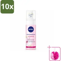 Nivea 10 x - Reinigingsmousse - Essentials Verzachtend - Voor droge & gevoelige huid - Met Amandelolie & Hydramine - 150 ml - Bulkverpakking - Gezichtsreiniger - Douchemop - Droge huid