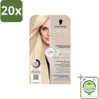 Schwarzkopf 20 x - Haarkleuring - Creme Supreme L1++ - Extreme Lightener Plus - 245g - Grootverpakking - Vaatwasstrips - Haarkleuring - Blondeer - Haarverzorging - Lichtmaken - Permanente Kleur