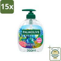 Palmolive 15 x - Aquarium - Handzeep - Natuurlijke Ingrediënten & Vegan - 300 ml - Wasstrips - Aquarium Handzeep - Natuurlijke Handzeep - Vegan Handzeep - PH-neutraal Handzeep - Zachte Handzeep