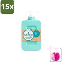 Seepje 15 x - Handzeep - Eucalyptus met Rozemarijn - 300 ml - Antiseptische Geur - Bulkverpakking - Handzeep - Douchemop - Eucalyptus