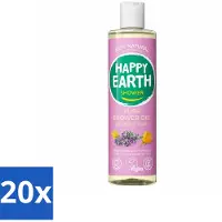 Happy Earth 20 x – Douchegel – 100% Natuurlijk Lavender Ylang – 300 ml - Voordeelverpakking - 20 stuks