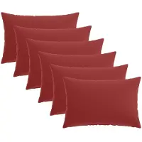 vidaXL Kussensloop 6 st HEERLEN Wijnrood 40 x 60 cm Polyester