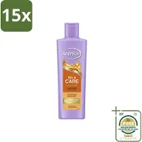 Andrélon 15 x – Shampoo – Oil & Care – 250 ml - Wasstrips - Droog Haar - Pluis - Haar Verzorging - Haar Voeding - Arganolie