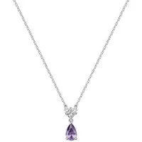 Brosway FANCY FMP111 ZILVEREN KETTING MET PAARSE/TRANSPARANTE ZIRKONIA'S 1 STUK
