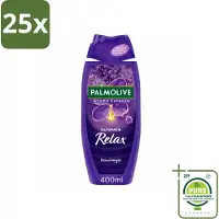 Palmolive 25 x - Aroma Essences Ultimate Relax - Douchegel - Ontspannende Geur - 400 ml - Grootverpakking - Vaatwasstrips - Douchegel - Ontspanning - Natuurlijke Geur - Lavendel - Zachte Huid