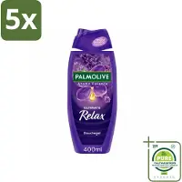 Palmolive 5 x - Aroma Essences Ultimate Relax - Douchegel - Ontspannende Geur - 400 ml - Grootverpakking - Vaatwasstrips - Douchegel - Ontspanning - Natuurlijke Geur - Lavendel - Zachte Huid