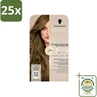 Schwarzkopf 25 x - Haarkleuring - Creme Supreme 7-0 - Natuurlijk Donkerblond - 245g - Wasstrips - Haarkleuring - Permanent - Donkerblond - Grijsdekking - Haarverf