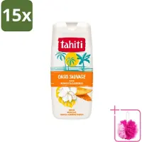 Tahiti 15 x - Douchegel - Wilde Oase - Mango & Gardenia - 315 ml - Bulkverpakking - Douchegel - Douchemop - Mango