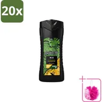Axe 20 x - Douchegel - Wild - 400 ml - Bulkverpakking - Douchegel - Douchemop - Frisheid