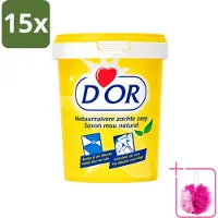 DOR 15 x - Natuurzuivere Zachte Zeep - Vast Zeepmiddel - Voor Vloeren en Was - 1 kg - Bulkverpakking - Natuurlijke zeep - Douchemop - Reiniging