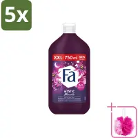 Fa 5 x - Mystic Moments - Bad- & Douchegel - Passiebloem - 750 ml - Bulkverpakking - Bad en douchegel - Douchemop - Passiebloem