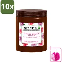 Air Wick 10 x Botanica by - Geurkaars - Geranium & Rozen - 40 Uur Brandduur - Bulkverpakking - Geurkaars - Douchemop - Geranium en rozen