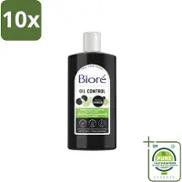 Bioré 10 x – Houtskool Reinigingsgel – Gezichtsreiniger – 200 ml - Grootverpakking - Vaatwasstrips - Gezichtsreiniger - Houtskool - Diepe Reiniging - Vet Huid - Gecombineerde Huid