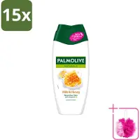 Palmolive 15 x – Douchecrème – Milk & Honey - 250 ml - Bulkverpakking - Douchecrème - Douchemop - Voedende douchecrème