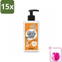Marcel's Green Soap 15 x - Handzeep - Sinaasappel & Jasmijn - Zachte verzorging - 250 ml - Bulkverpakking - Handzeep sinaasappel jasmijn - Douchemop - Natuurlijke handzeep
