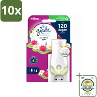 Glade 10 x - Houder Elektrische Olie - Relaxing Zen - Wasstrips - Elektrische Geurhouder - Ontspannende Geur - Luchtverfrisser - Geurhoudende Houder - Relax Geur