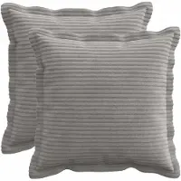 vidaXL Kussensloop 2 st HOUTEN Lichtgrijs 50 x 50 cm corduroy