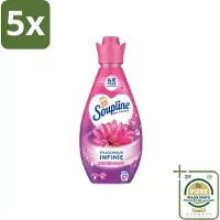 Soupline 5 x – Wasverzachter – Infinite Freshness Floral Happiness – 800 ml - Wasstrips - Wasverzachter - Frisheid - Geur - Zachtheid - Wasgoed