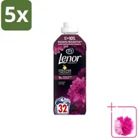 Lenor 5 x – Wasverzachter – Lotus Flower & Diamond Figs – 32 Wasbeurten – 675 ml - Bulkverpakking - Wasverzachter - Douchemop - Wasmachine