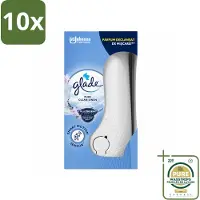 Glade 10 x - Houder Sense & Spray - Pure Clean Linen - 18 ml - Wasstrips - Luchtverfrisser - Geurverspreiding - Geurhouder - Geurautomatisch - Geur In Badkamer