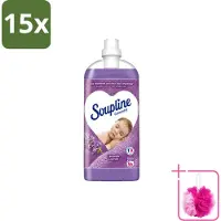 Soupline 15 x - Wasverzachter - Lavendel - 56 Wasbeurten - 1.3L - Bulkverpakking - Wasverzachter - Douchemop - Wasgoed verzachten