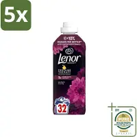 Lenor 5 x – Wasverzachter – Lotus Flower & Diamond Figs – 32 Wasbeurten – 675 ml - Wasstrips - Wasverzachter - Wasmachine - Geur - Wasbeurt - Kleding Verzachten