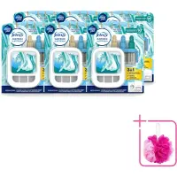 Ambi Pur 6 x - 3Volution - Starterkit - Fresh Linnen - 20 ml - Bulkverpakking - Geurwisseling - Douchemop - Frisse linnengeur