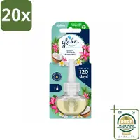 Glade 20 x - Navulling Elektrische Olie - Exotic Tropical Blossoms - Zonder Houder - Wasstrips - Luchtverfrisser - Geur - Tropische Geur - Monoi Olie - Kokosmelk