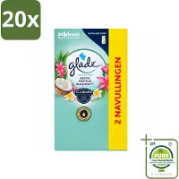 Glade 20 x - Touch & Fresh - Exotic Tropical Blossoms - 2x 10 ml - Grootverpakking - Vaatwasstrips - Geur - Frisheid - Monoi Olie - Tropische Bloemen - Kokosmelk