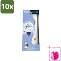 Glade 10 x - Startset Automatische Spray - Pure Clean Linen - 269 ml - Bulkverpakking - Geur versgewassen linnengoed - Douchemop - Geur Pure Clean Linen