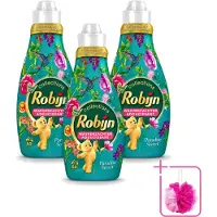 Robijn 3 x Collections - Wasverzachter - Paradise Secret - 1,25L - 50 Wasbeurten - Bulkverpakking - Wasverzachter - Douchemop - Luxe wasverzachter