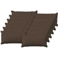 vidaXL Kussen met kussen HOUTEN 12 st Taupe Faux Linnen