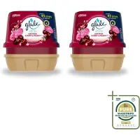 Glade 2 x - Badkamer Gel - Luscious Kers & Pioenroos - 180 g - Wasstrips - Badkamer Geur - Luchtverfrisser - Bloemige Geur - Frisse Geur - Geur Gel