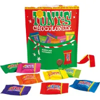 Tony's Chocolonely Kerst Cadeau - Kerstmis Chocolade - Chocolaatjes - 8 chocoladezakjes - Tiny Tony's Kerstpouch - 8x 126 gram
